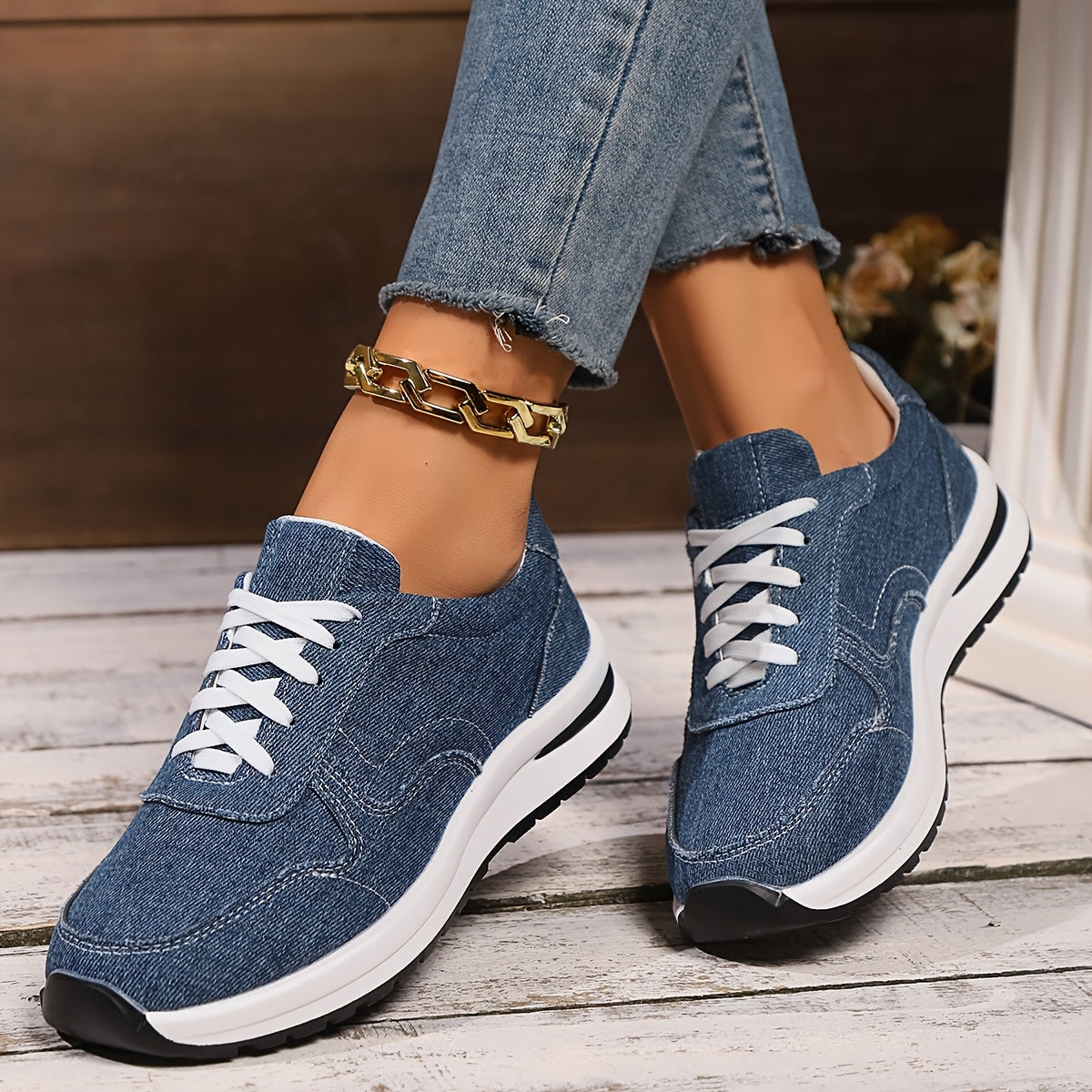 Amélie Fontbrière | Orthopedic Denim Sneakers with Arch Support