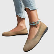 Viviane Lecourbet | Black Knit Ballet Flats with Anti-Slip Sole