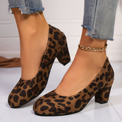 Lucienne Fairvale | Black Suede Block Heel Pumps – Orthopedic Comfort