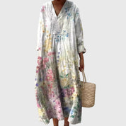 Camille Dutrieux | Colorblock Patchwork Stripe Maxi Dress