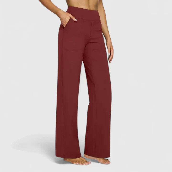Ophélie Marchand | High-Waist Wide-Leg Trousers in Beige