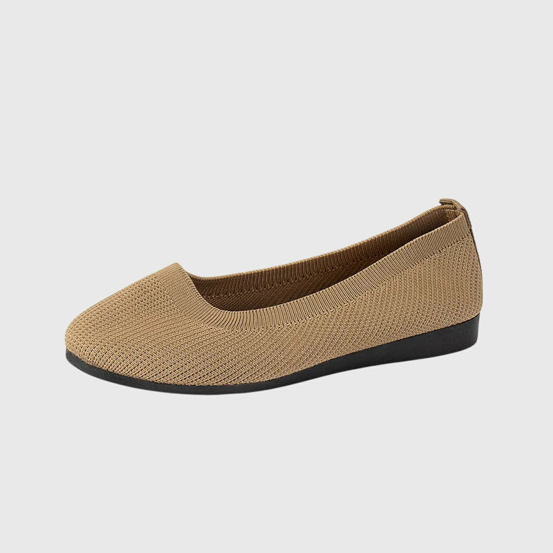Viviane Lecourbet | Black Knit Ballet Flats with Anti-Slip Sole