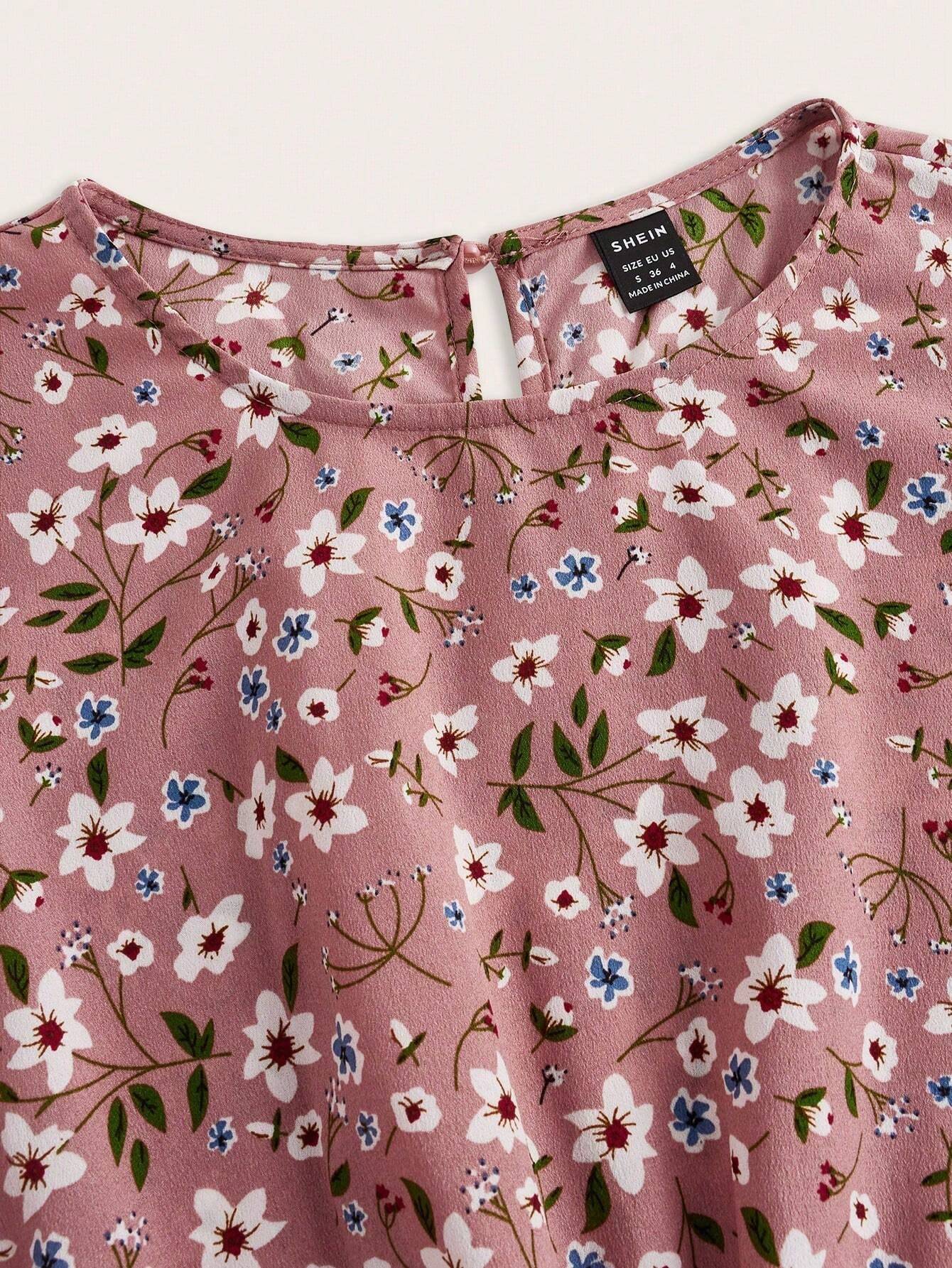Delphine Ravenscourt | Floral Print Bishop Sleeve Smocked Waist Maxi Dress