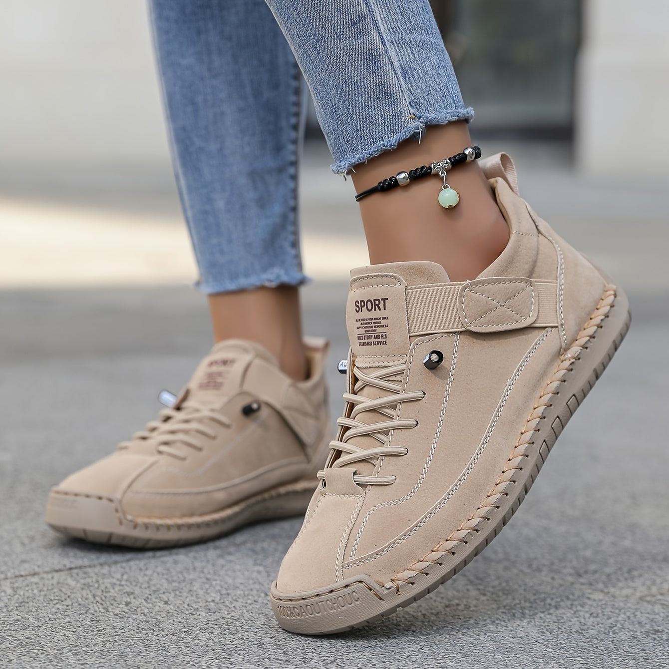 Elspeth Cavendish | Orthopedic Comfort Sneakers in Sage Green