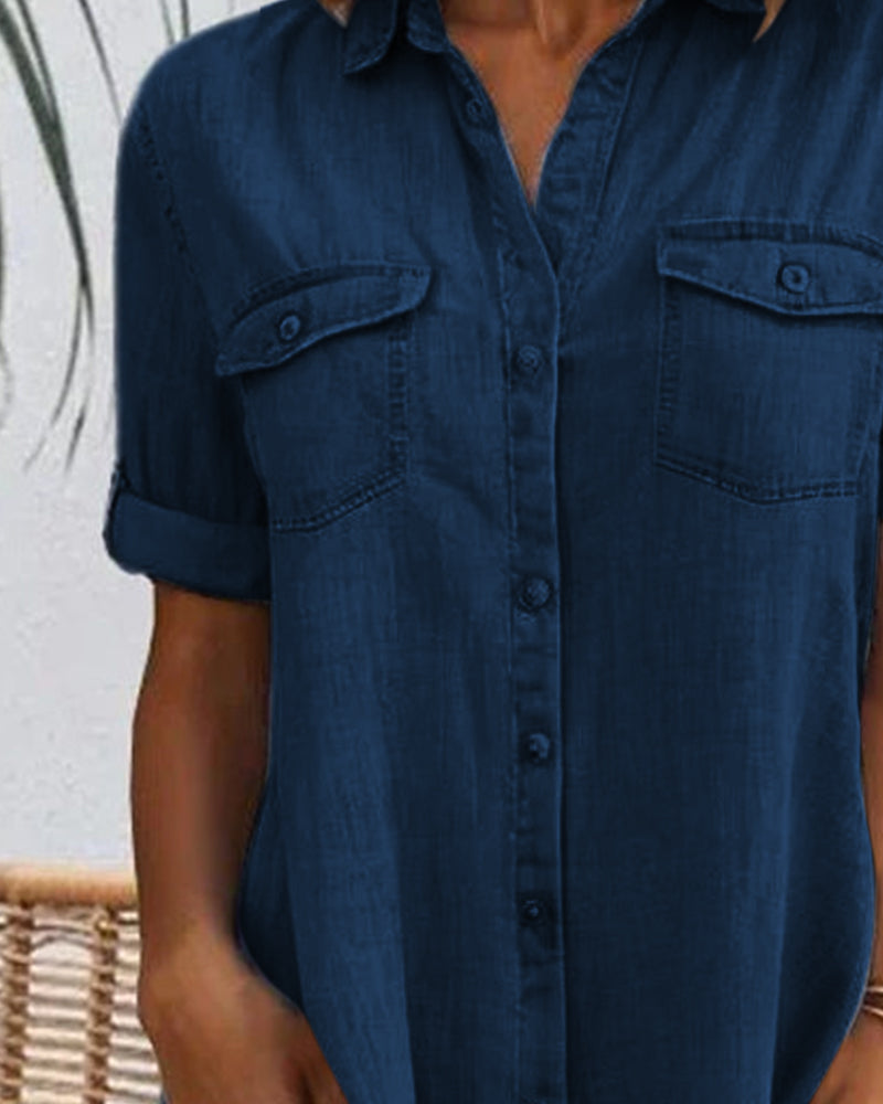 Rosalinde Beauchêne | Lightweight Denim-Look Shirt Dress