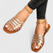 Isabeau Fontclaire | Strappy Flat Gladiator Sandals for Women