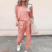 Ellisande Vaumont | Pink Relaxed Jogger Two-Piece Lounge Set