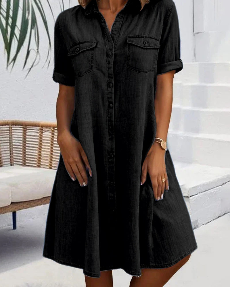 Rosalinde Beauchêne | Lightweight Denim-Look Shirt Dress