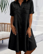 Rosalinde Beauchêne | Lightweight Denim-Look Shirt Dress