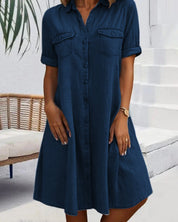 Rosalinde Beauchêne | Lightweight Denim-Look Shirt Dress