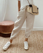 Céleste Beaumont | Lightweight Linen-Style Drawstring Pants