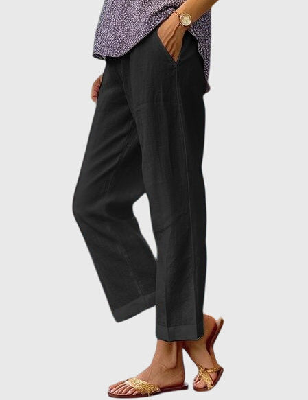 Cecile Fontarrive | White Wide-Leg Linen Trousers