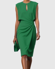 Camille Wrenthorpe | Light Blue Sleeveless Keyhole Midi Dress