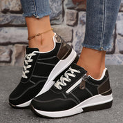 Véronique Saintclair | Women's Navy Blue Orthopedic Lace-Up Sneaker