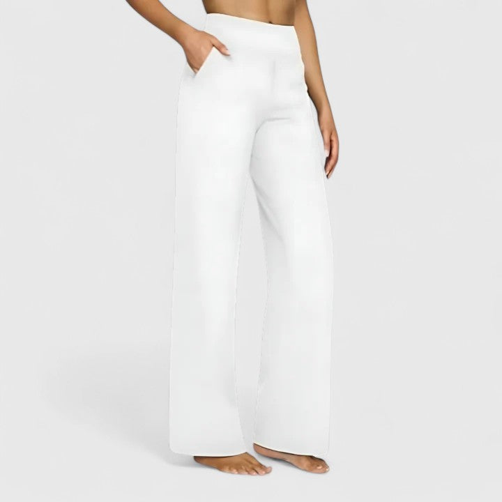 Léontine Beauverne | High-Waist Wide Leg Black Trousers