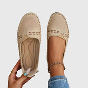 Marguerite Delvaux | Beige Orthopedic Slip-On Flats
