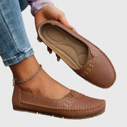 Marguerite Delvaux | Beige Orthopedic Slip-On Flats