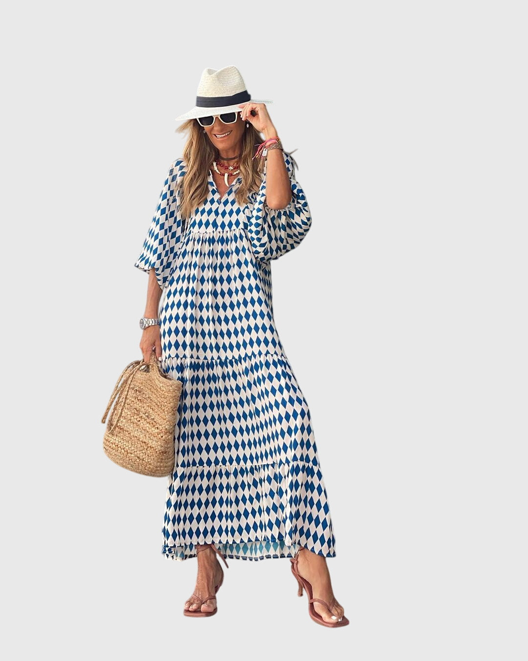 Claribel Ashenton | Green Floral Boho Maxi Dress