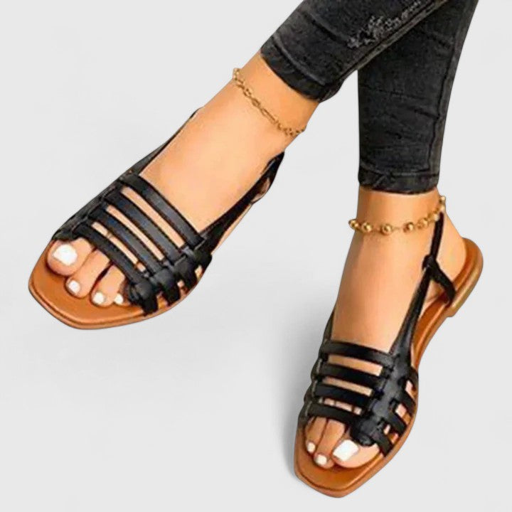 Isabeau Fontclaire | Strappy Flat Gladiator Sandals for Women