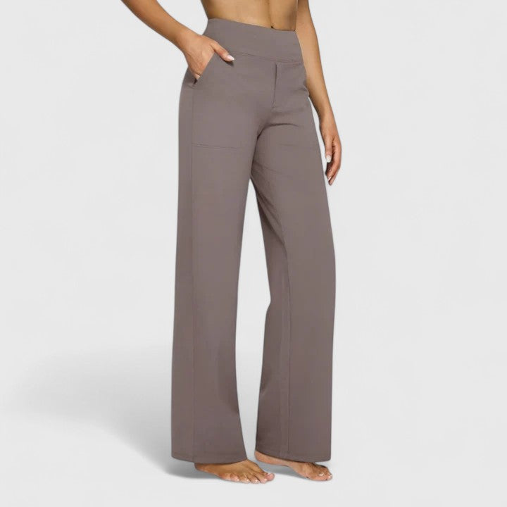 Léontine Beauverne | High-Waist Wide Leg Black Trousers