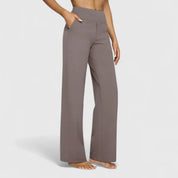 Ophélie Marchand | High-Waist Wide-Leg Trousers in Beige