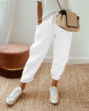 Céleste Beaumont | Lightweight Linen-Style Drawstring Pants