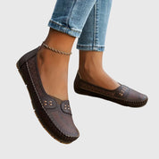 Marguerite Delvaux | Beige Orthopedic Slip-On Flats