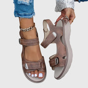 Veronique Ashgrove | Orthopedic Platform Sandals in Taupe
