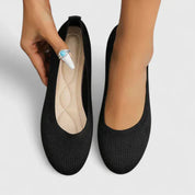 Harriet Lonsdale | Black Knit Ballet Flats with Ergonomic Sole