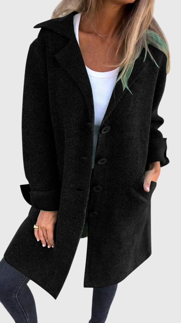Camille Fontaine | Pink Button-Front Blazer Coat