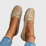 Marguerite Delvaux | Beige Orthopedic Slip-On Flats