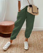 Céleste Beaumont | Lightweight Linen-Style Drawstring Pants