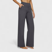 Léontine Beauverne | High-Waist Wide Leg Black Trousers