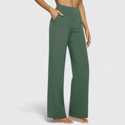 Ophélie Marchand | High-Waist Wide-Leg Trousers in Beige
