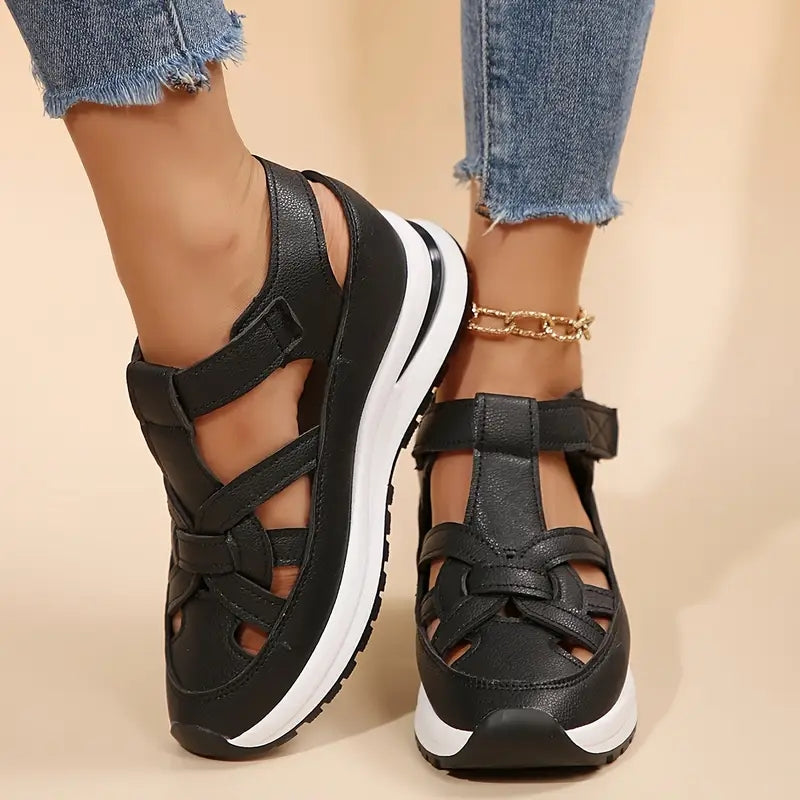 Vivienne Stonefort | White Platform Orthopedic Sandals