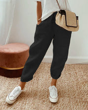 Céleste Beaumont | Lightweight Linen-Style Drawstring Pants