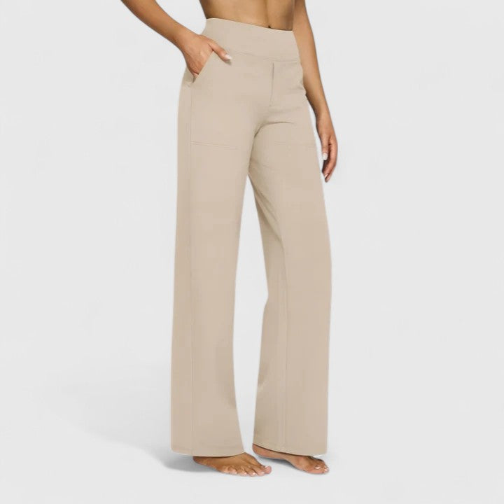Léontine Beauverne | High-Waist Wide Leg Black Trousers