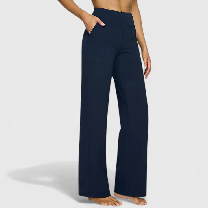 Ophélie Marchand | High-Waist Wide-Leg Trousers in Beige