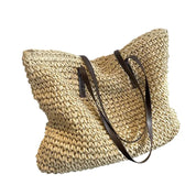 Margaux Delacroix | Spacious Woven Straw Beach Tote Bag