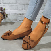 Brigitte Fontenelle | Grey Bow Detail Orthopedic Ballet Flats