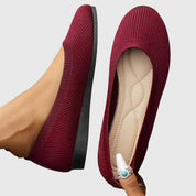 Viviane Lecourbet | Black Knit Ballet Flats with Anti-Slip Sole