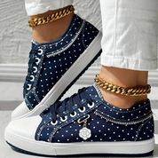 Isabeau Montclair | Orthopedic Lace-Up Sneakers in Blue