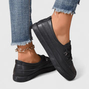 Emmeline Beaufort | White Lace-Up Orthopedic Sneakers