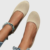 Viviane Lecourbet | Black Knit Ballet Flats with Anti-Slip Sole