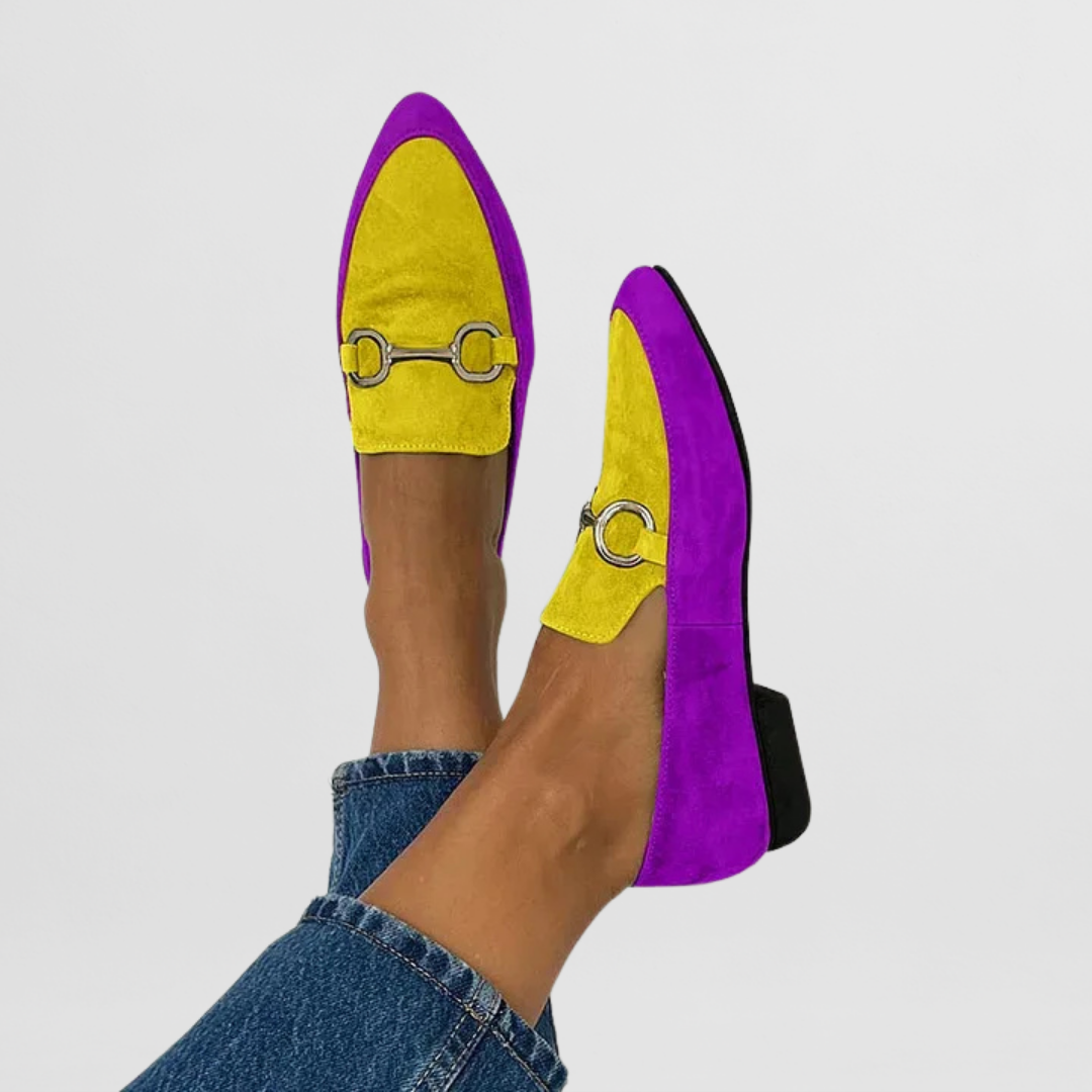 Ottoline Fairverne | Green Suede Horsebit Loafers