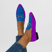 Ottoline Fairverne | Green Suede Horsebit Loafers