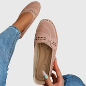 Marguerite Delvaux | Beige Orthopedic Slip-On Flats