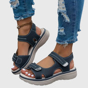 Veronique Ashgrove | Orthopedic Platform Sandals in Taupe