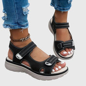 Veronique Ashgrove | Orthopedic Platform Sandals in Taupe