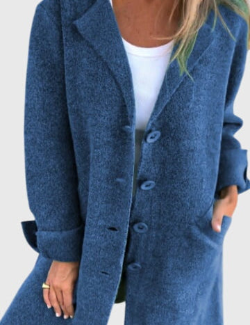 Camille Fontaine | Pink Button-Front Blazer Coat